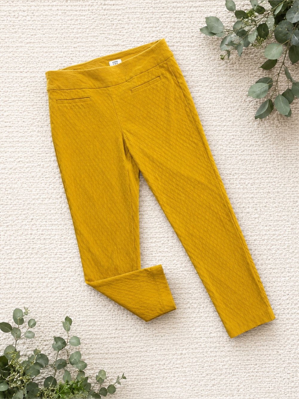 Crown and Ivy mustard yellow slacks